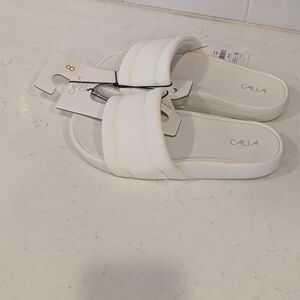 *** NWT*** Calia Women's Cream Slide Sandals